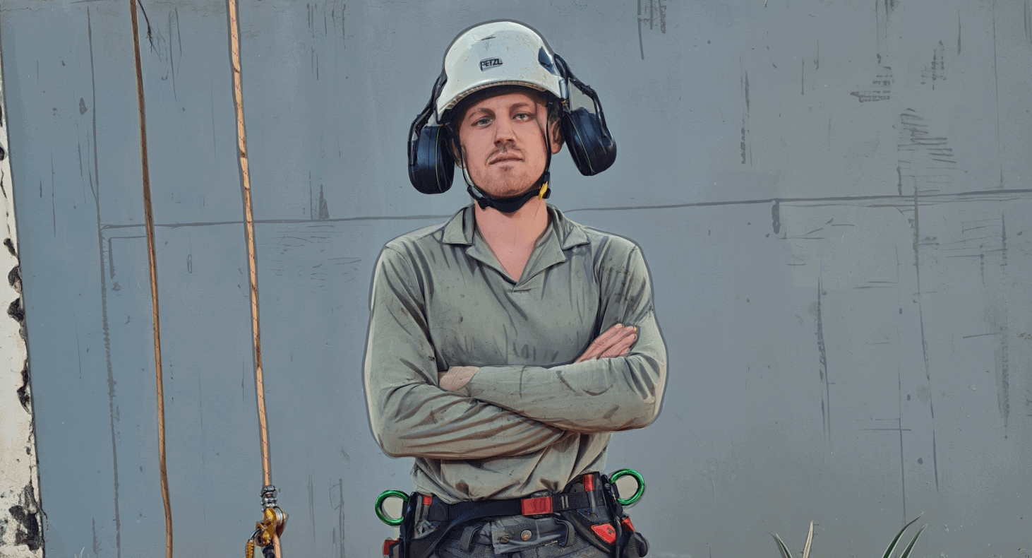 Tree surgeon at work Nottingham